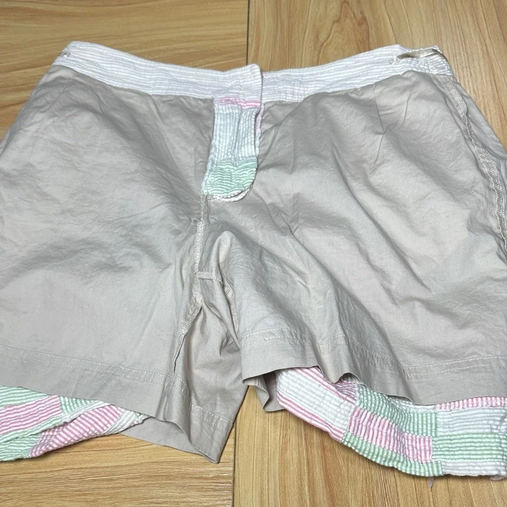 Izod golf  Patchwork Mini Skirt size6 cotton pastel wafle fábric atletic pockets - Picture 11 of 11